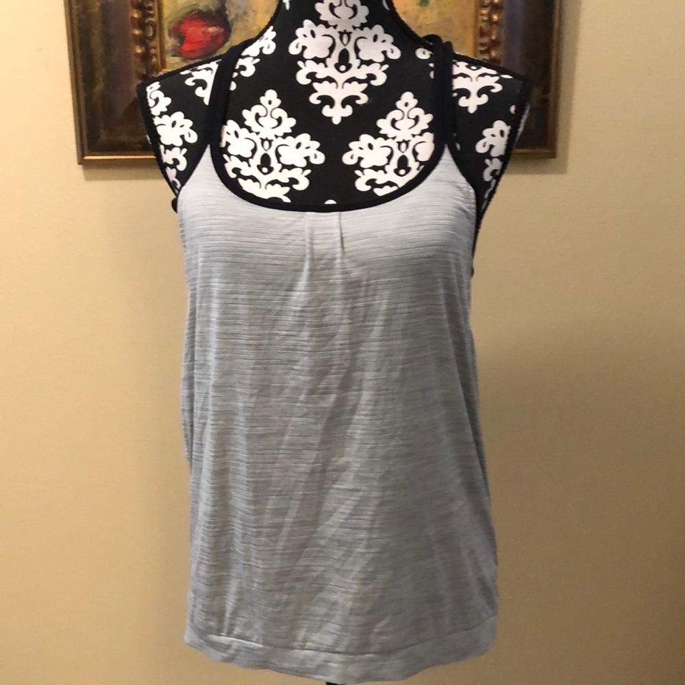 Athleta cross back removable padded bra insert with attached athletic tank
